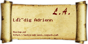 Lédig Adrienn névjegykártya